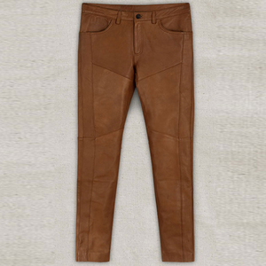 Pantalons en cuir pour hommes Offres Spéciales fabriqués en usine en gros 2025 pantalons en cuir décontractés amples pour hommes de la meilleure qualité - Product Image 6
