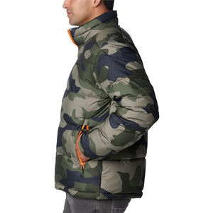 OEM personalizado de los hombres de gran tamaño de los deportes de Shell acolchado Puffer chaqueta de invierno de lana de cuello alto con cremallera Chaqueta resistente al agua - Product Image 5