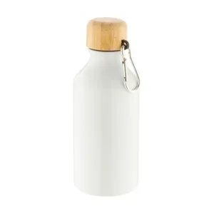 Borraccia Personalizzata in Alluminio e Bambù Monbo, Gadget Promozionale per Bevande - Product Image 1