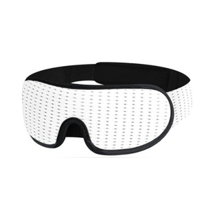 Luxury 3D Contoured Cotton <b>Eyemask</b> with Velcro Adjustable Strap Breathable Light Blockout for Travel Nap & Night Use - Product Image 1