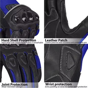 Gants de moto personnalisés pour hommes et femmes Cuir de haute qualité pour le sport et la course Prix de la conception de logo personnalisé - Product Image 4