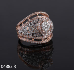 VVS Lab แหวนแต่งงานเพชรกลมสีโรสโกลด์ตัดยอดเยี่ยมสำหรับผู้หญิงทอง14K/18K สำหรับเครื่องเพชรพลอยปาร์ตี้อินเทรนด์ได้รับการรับรองจากร้าน IGI - Product Image 1