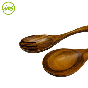 1.5MM Olive Wood Mixing Serving Salad <b>Spoon</b> <b>Fork</b> <b>Set</b> - Product Image 6