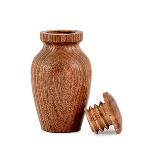 Mini urnas de madera de acacia natural más vendidas para cenizas humanas, urnas para mascotas de recuerdo, venta al por mayor de la fábrica de Vietnam - Product Image 3