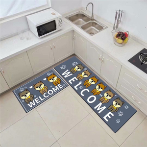 Juego de Alfombrillas Antifatiga para Cocina con Impresión Personalizada, Superficie de Terciopelo de Poliéster con Diseño de Animales, Agarre de PVC con Puntos - Product Image 3