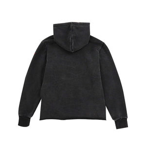 Sweat à capuche ample en coton coupe classique, design OEM, logo personnalisé, pour homme, hiver, molleton épais - Product Image 2