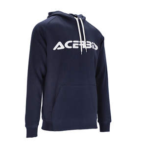 Acerbis S-LOGO <b>Sweatshirt</b> Light <b>Grey</b> Solid Pattern Embroidered Hoodie XL Size Screen Printed - Product Image 1