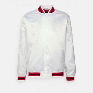 Wholesale Custom Color Men's Bomber Jacket Canvas <b>Stand</b> Collar Front Logo Customized High Quality - Product Image 5
