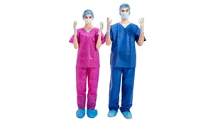 Bata y Pantalón Quirúrgicos Unisex para Cirujanos y Personal, Material Antibacteriano Resistente, Cintura Elástica, Traje de Cirujano - Product Image 6