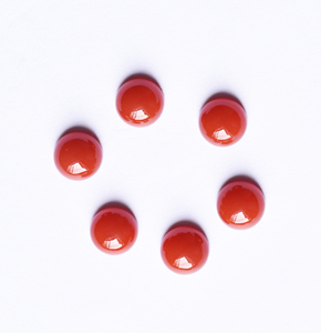 พลอยโมราเจียระไนทรงกลมขนาด5มม. สีแดงธรรมชาติสำหรับทำเครื่องประดับหินอาเกตทรงหลวมเรียบ - Product Image 3