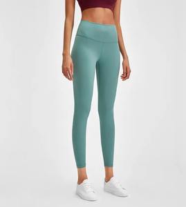 Leggings deportivos Fitness de patrón sólido para mujer con pantalones de yoga de entrenamiento de bolsillo - Product Image 5