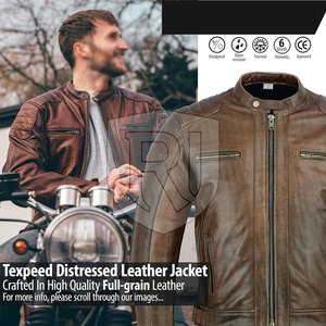 Veste de moto en cuir à fermeture éclair pour hommes, coupe ajustée, respirante, marque privée personnalisée pour les vêtements de course automobile, nouveauté - Product Image 2
