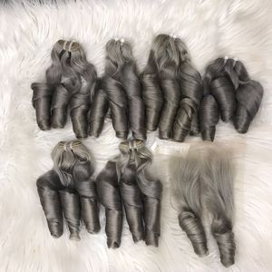 เครื่องต่อผมจริงแบบมัดคู่สีเทา - Product Image 4