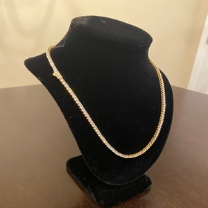 Brillant Cut 3mm Cubain Lien Corde Chaîne En Argent Sterling Moissanite Tennis Diamant Testeur Passe pour Cadeaux De Mariage Or Jaune - Product Image 4