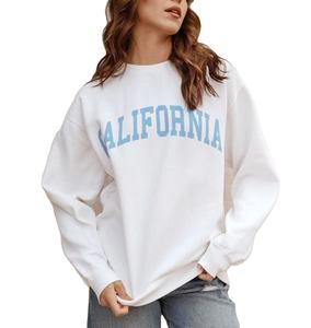 เสื้อกันหนาวคอกลมแขนยาวสำหรับผู้หญิงเสื้อคอกลมผ้าโพลีเอสเตอร์/ ผ้าฝ้ายพิมพ์ลายตัวอักษร2025 - Product Image 1