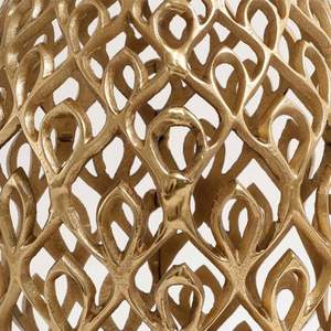 Ornate Contemporary Cavendish Aluminium <b>Floor</b> <b>Vase</b> in <b>Gold</b> Lightweight Home Decor Accessory for Living Room Indoor Use - Product Image 6