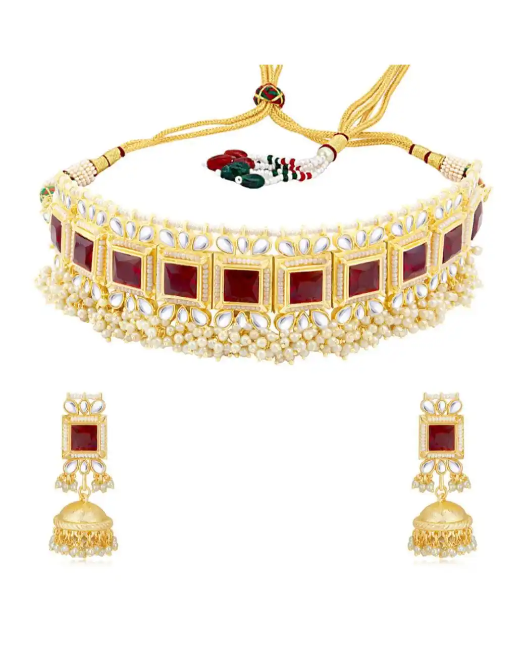 JMC JEWELLERY Wholesale Indian Kundan Temple Jewellery Traditional Antique bridal wedding jewellery heavy gold plated jewelry s
