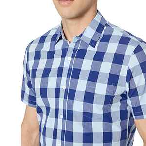 Chemise en satin 100% coton à manches courtes pour homme, pour l'été - Product Image 1