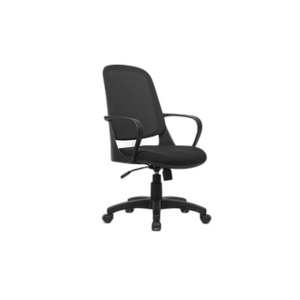 Washington Modern Office Chair <b>Black</b> Adjustable Height Chair Swivel Chair Adjustable Foam Fabric PP Aluminium PU Iron Plastic - Product Image 1