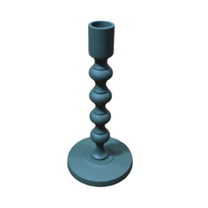 Bougeoir bleu en métal de conception standard avec des sculptures artistiques parfaites pour la décoration traditionnelle de la maison et les chandelles - Product Image 5