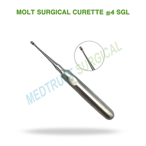 เครื่องมือผ่าตัดทางทันตกรรมแบบปลายเดียว หมายเลข 4 ทำจากสแตนเลส สำหรับการผ่าตัดช่องปากและเหงือก - Product Image 2