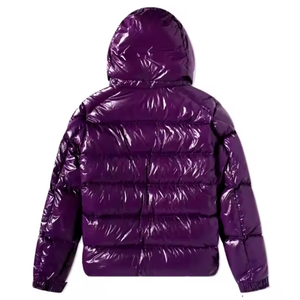 Custom Designer Canvas Puffer <b>Jacket</b> for Men High Quality Winter Windbreaker <b>Quilted</b> Padded Thick Lightweight Letter Front - Product Image 2