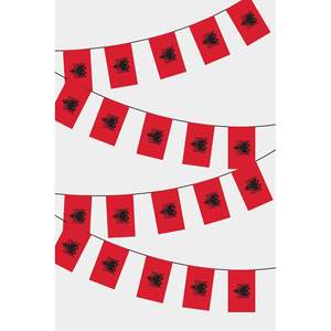 Albania Rectangular Flag Bunting Party <b>Banners</b> Collection - Product Image 1