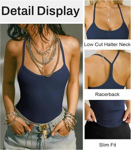 Top Deportivo Sexy de Cuello Alto para Mujer al por Mayor, Top de Gimnasio de Secado Rápido, Top Deportivo de Yoga con Espalda Cruzada, al por Mayor para Mujer - Product Image 2