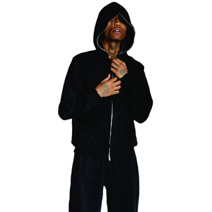 High <b>Level</b> Bamboo Fiber/Cotton Blend Winter Summer Mens Heavyweight Oversized Pullover Hoodie Sweatshirt - Product Image 2