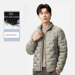 Veste pour homme 90% de velours, manteau long épais en duvet léger, doux et chaud, veste légère - Product Image 3