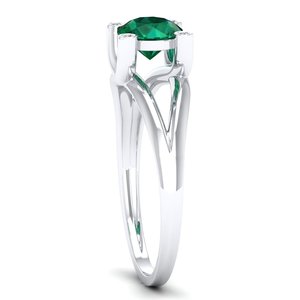 Anillos de Plata de Ley 925 con Esmeralda y Moissanita de Lujo REYES para Mujer, Precio al por Mayor, Joyería Fina con Certificado GRA - Product Image 3