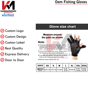 Gants de pêche à sangle réglable OEM pour pêcheurs, vente en gros de gants de pêche sans doigts OEM pour les sports de plein air estivaux - Product Image 2