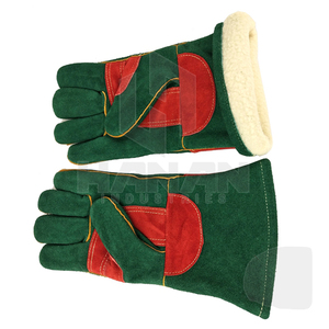 Guantes de soldadura de cuero resistentes con puño extendido y costura resistente al fuego Fabricante OEM - Product Image 3