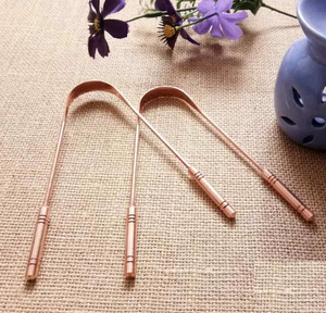 Limpiador de Lengua de Cobre Reutilizable para la Práctica Diaria de Limpieza de la Lengua, Ayuda a Reducir el Mal Aliento y las Bacterias Orales de Forma Natural - Product Image 1