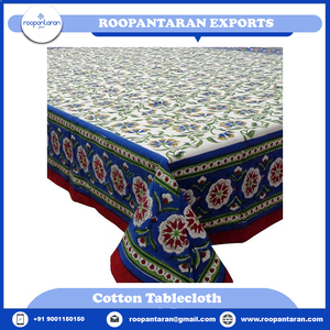 ผ้าปูโต๊ะผ้าฝ้ายแท้สำหรับผู้หญิงผ้าปูโต๊ะสีขาวพิมพ์ลายดีไซน์เนอร์สินค้าขายดี - Product Image 4