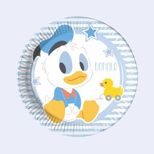 Platos de Papel para Bebé de Donald Duck, 19.5 cm, 8 Piezas, Platos Desechables para Fiestas - Product Image 1