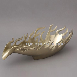 Cuenco para servir con acabado dorado de metal de aluminio Cuenco de chocolate Apto para lavavajillas único para restaurantes y bodas - Product Image 1