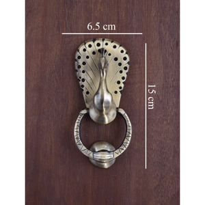 Heurtoir de porte en laiton doré design paon moderne miroir poli accessoires de porte d'entrée décoratifs pour la maison fournitures au meilleur prix - Product Image 2