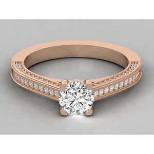Bague solitaire en or 14 carats pour femmes, diamant cultivé en laboratoire, élégante et luxueuse - Product Image 6