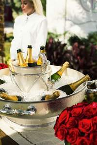 Cuenco de vino y champán de cabeza de ciervo grande decorativo y útil hecho de aluminio niquelado - Product Image 6