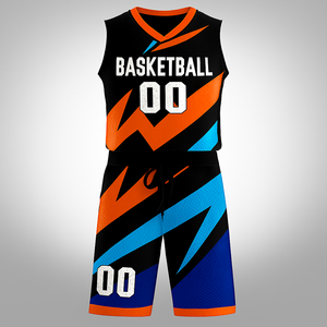 Ensemble de maillots de basket-ball réversibles personnalisés OEM vêtements de sport en polyester avec sublimation imprimée uniformes de basket-ball - Product Image 1