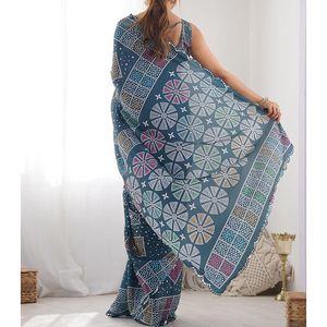 Sari de Novia para Mujer, Diseño Profesional, Transpirable, Ligero, Invernal, con Logotipo Bordado Personalizado, Antiarrugas, Reversible, para Fiesta, 100% - Product Image 2