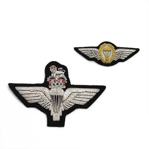Insignias Promocionales Personalizadas de Alta Calidad, Diseño Personalizado, Tela de Lona, Bordado Hecho a Mano, Insignia de Corona con Hilo Metálico 3D - Product Image 2