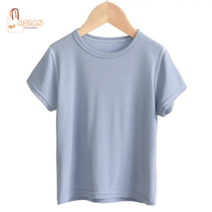 T-shirts décontractés pour enfants au design moderne, 100% coton tricoté, col rond, manches courtes, haute qualité, exportés dans le monde entier - Product Image 1