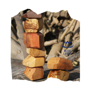 Tendance Tumi Ishi Wooden Block Balance Toys 2023-Haute qualité, faible coût, en vrac Acheter en Lotus bleu - Product Image 1