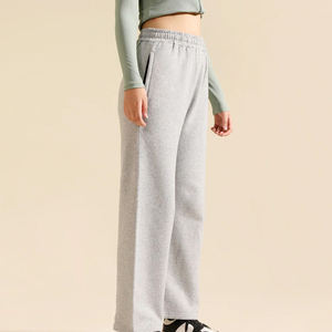 Pantalon baggy pour femmes de qualité supérieure personnalisé polaire douce respirante devant plat dames hiver-classique à la mode élastique décontracté - Product Image 4