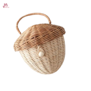 100% bolso de mano de ratán natural tejido a mano para niños, accesorios para niños, juguetes para bebés hechos en Vietnam - Product Image 1