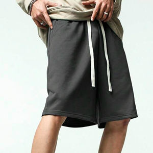 High Quality Heavyweight Cotton Fleece Men's Jogger Casual Custom Streetwear Plus Size Loose Fit Comfortable <b>Hip</b> Hop Shorts - Product Image 5