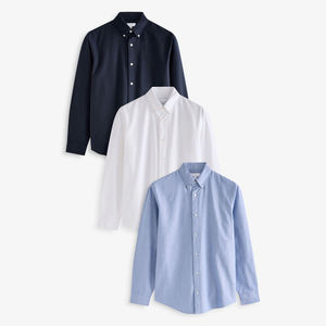 Chemise boutonnée Oxford polyvalente pour homme, en coton respirant, style urbain, infroissable, personnalisable avec logo OEM, idéale pour l'été - Product Image 3