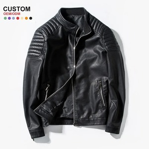 High Quality <b>Leather</b> <b>Men</b> <b>Jacket</b> OEM Custom Design PU <b>Leather</b> <b>Jacket</b> Cool Custom Vintage <b>Leather</b> <b>Men</b> <b>Jacket</b> - Product Image 1